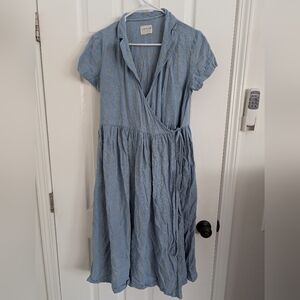 Linen Wrap Dress